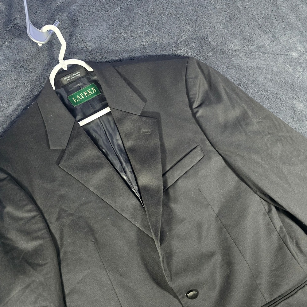 Lauren‎ Ralph Lauren Tuxedo Blazer Super 120s Worsted Wool Formal Occasion 40L